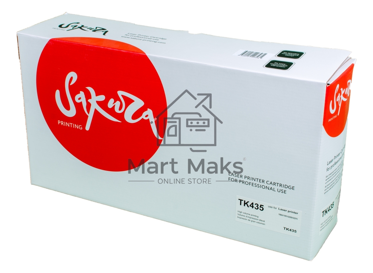 Картридж Sakura TK435/437/439/458/448 для Kyocera Mita TASKalfa 180/181/220/221, черный, 15000 к.