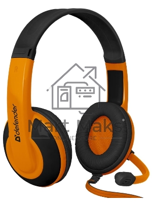 Наушники Defender Warhead G-120 черный/оранжевый кабель 2 м