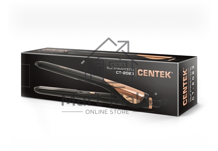 Выпрямитель для волос Centek CT-2023 <25Вт> LED, пластины <85х22 мм> с керам. покрытием, быстр нагрев до 220°