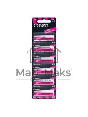 Элемент питания алкалиновый LR 6 Super Alkaline BL-6 (уп.6шт) ФАZА 4895205002043, 1.5 В