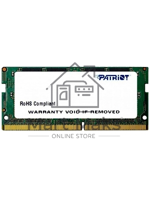 Оперативная память Patriot Signature, DDR4, 4Gb (1x4 Gb), 2400 MHz, CL17, SO-DIMM