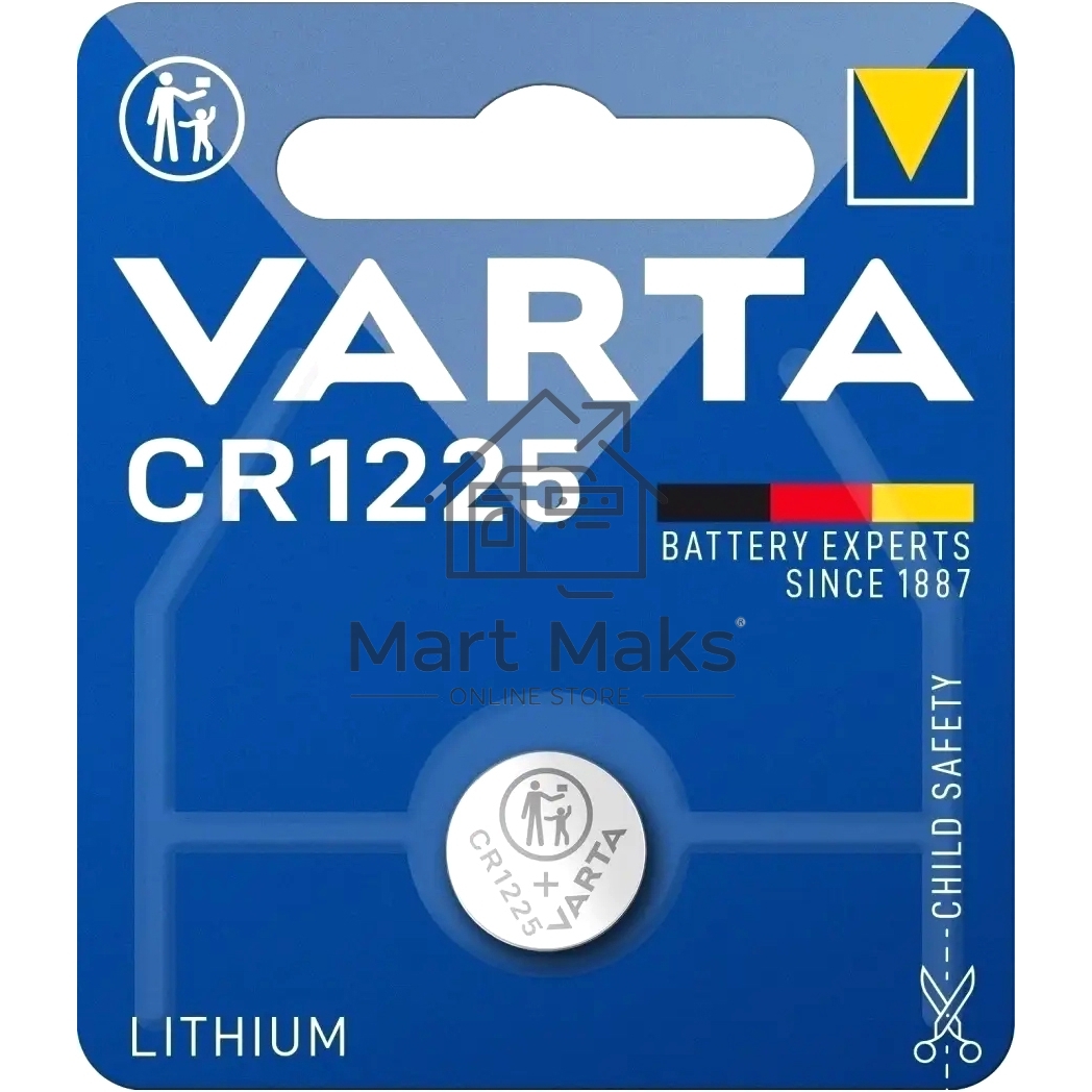 Батарейка Varta ELECTRONICS CR1225 BL1 Lithium 3V (6225) (1/10/100)