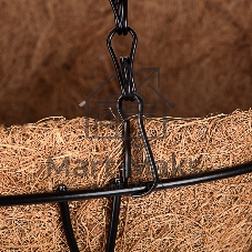 Кашпо подвесное Palisad с вкладышем из коковиты, полукруглое, диаметр 30 см