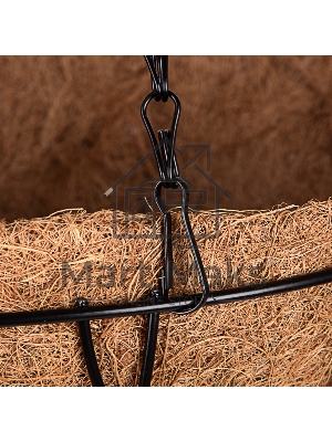 Кашпо подвесное Palisad с вкладышем из коковиты, полукруглое, диаметр 30 см