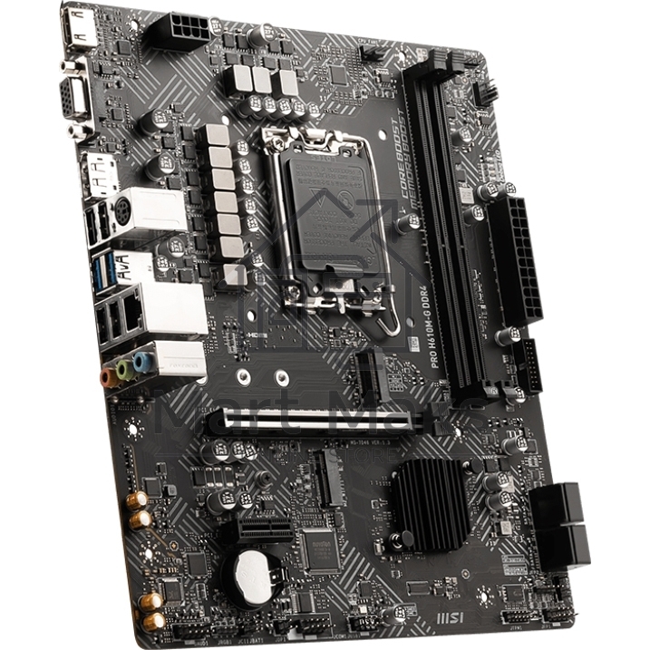 Материнская плата MSI PRO H610M-G, LGA 1700, Intel H610, 2xDDR5, 4xSATA, 1xM.2, 1xPCIe 4.0 x16, 1xPCIe 3.0 x1, 1xHDMI, 1xDP, 1xVGA, 1xRJ45 1Gb, 2xUSB-A 3.2 Gen 1, 4xUSB-A 2.0, 3x3.5мм, 7.1, mATX
