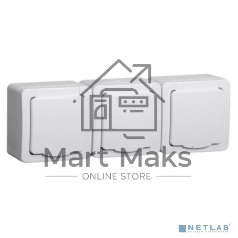 Розетка Iek ERMP32-K01-16-54-EC РСб23-3-ГПБб роз 3м с з/к о/у IP54 (белый) ГЕРМЕС PLUS