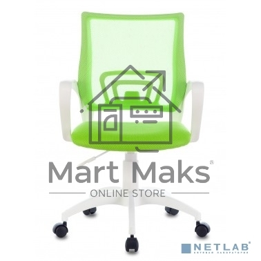 Кресло компьютерное Бюрократ CH-W695NLT TW-03A TW-18 салатовый, крестовина пластик, пластик белый