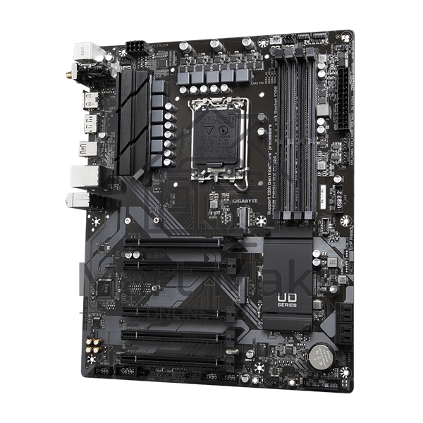 Материнская плата Gigabyte B760 DS3H AX DDR4, LGA 1700, Intel B760, 4xDDR4, 4xSATA, 2xM.2, 1xPCIe 4.0 x16, 4xPCIe 3.0 x1, 1xHDMI, 1xDP, 1x 1Gb LAN, 4xUSB-A 2.0, 1xUSB-A 3.2 Gen 2, 1xUSB-C 3.2 Gen 2, 3x3.5 мм, 7.1, ATX.