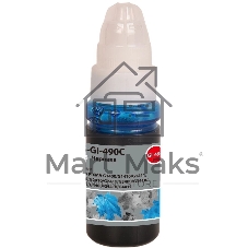 Чернила Cactus CS-GI-490C голубой 70мл для Canon PIXMA G1400/G1410/G1411/G2400/G2410/G2411/G3400/G3410/G3411/G4400/G4410/G4411