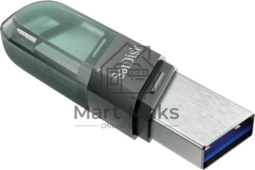 Флешка USB R/W Sandisk 256Gb iXpand Flip SDIX90N-256G-GN6NE USB3.1 зеленый/серебристый