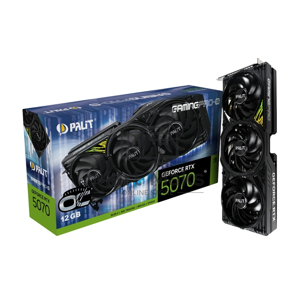 Видеокарта Palit PA-RTX5070 GAMINGPRO-S OC 12GB RTX5070 12Gb 192bit GDDR7 2325/28000 HDMIx1 DPx3 HDCP Ret