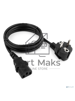 Кабель питания Cablexpert PC-186-1.5-1.5M, Schuko-C13, 3x1.5мм2, 10A, с заземлением, медь, 1.5м, черный, пакет