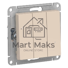 Механизм выключателя 3-кл. AtlasDesign (сх.1+1+1) 10АХ беж. SchE ATN000231