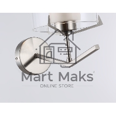 Настенный светильник Ambrella light LH57004 SN/FR никель/белый матовый E14 max 40W 280*150*220