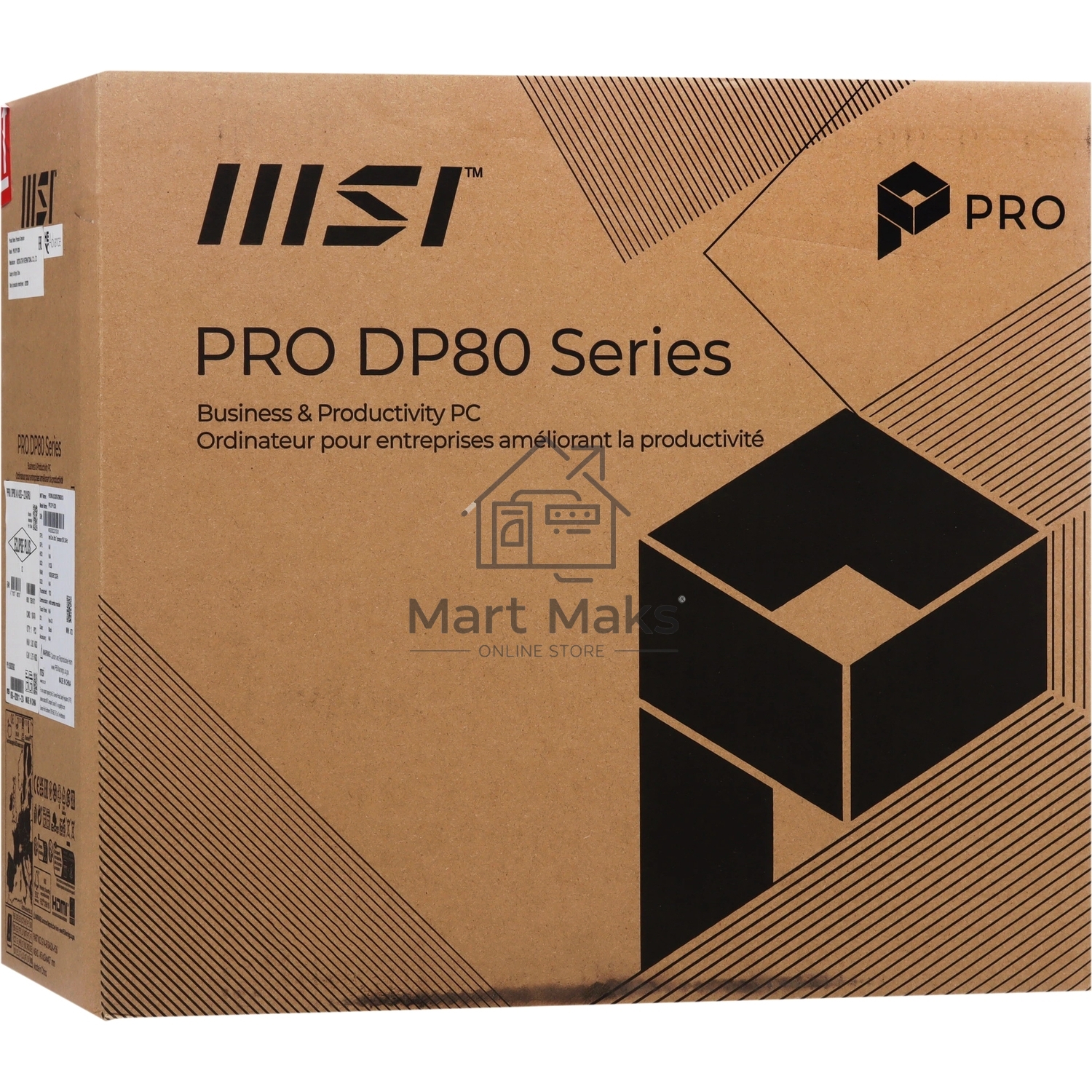 ПК MSI PRO DP80 AI A2G-275XRU Intel Core Ultra 5 225(3.3Ghz)/16384Mb/512PCISSDGb/noDVD/Int:Intel Graphics/BT/WiFi/war 1y/Black/noOS + no KB+M