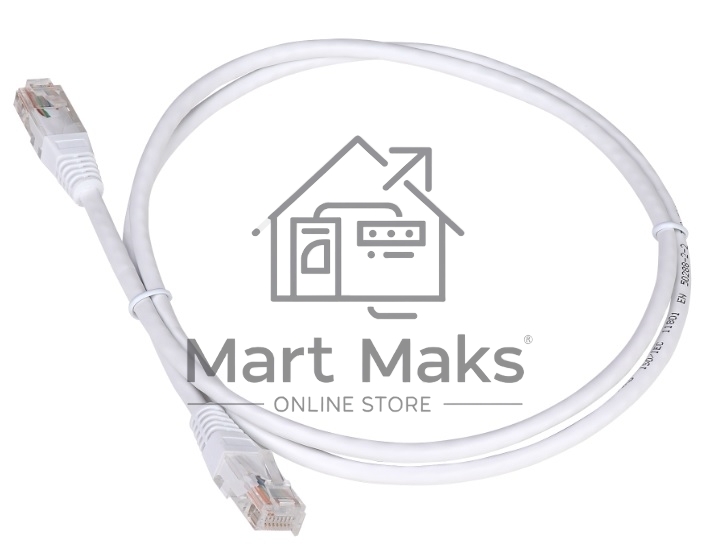 Патч-корд TWT UTP кат.5e, с заливными колпачками, 0.15 м, белый