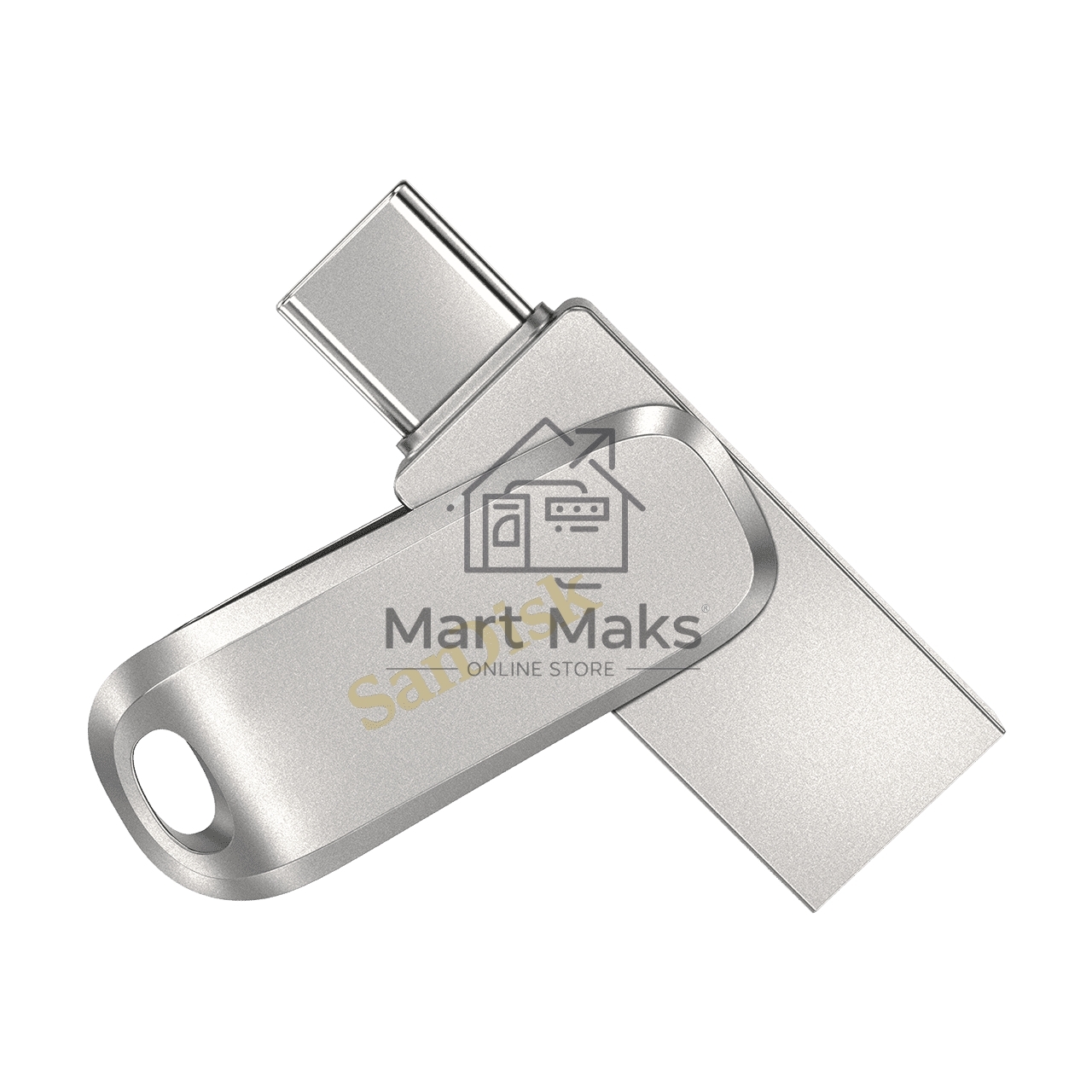 Флешка USB R/W Sandisk Ultra Dual Drive Luxe 32ГБ, USB3.0, серебристый