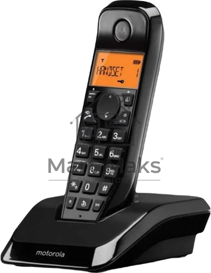 Радиотелефон Dect Motorola S1201 черный АОН