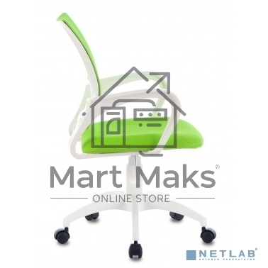 Кресло компьютерное Бюрократ CH-W695NLT TW-03A TW-18 салатовый, крестовина пластик, пластик белый