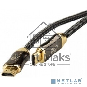 Кабель HDMI 19M/M,ver. 2.1, 8K@60 Hz 3m метал разъемы, нейлоновая оплетка Telecom <TCG300-3M>
