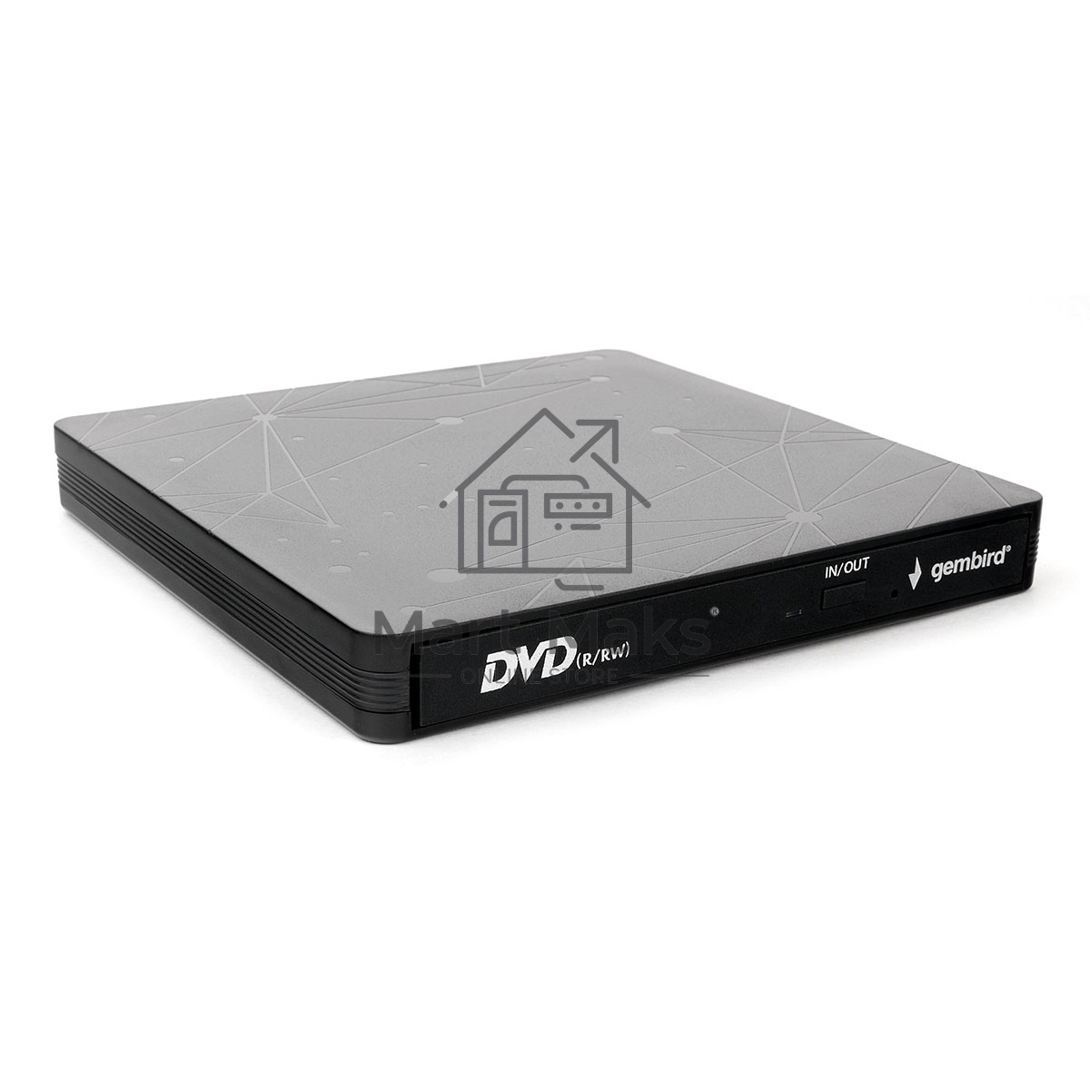Оптический привод внешний с интерфейсом USB Gembird DVD-USB-03 пластик, черный