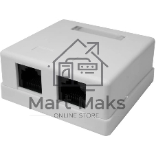 Розетка компьютерная 2-м 8P8C (RJ-45) UTP кат.5E SUPRLAN 10-0309