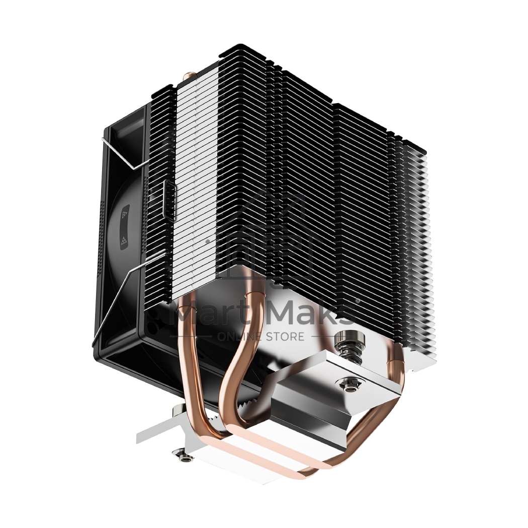 Кулер для процессора PCCooler R200 S115X/1200/1700/AM4/AM5 (TDP 110W, 90mm Non LED Fan, 2 тепловые трубки 6мм, 2200RPM, 28,3dBa)