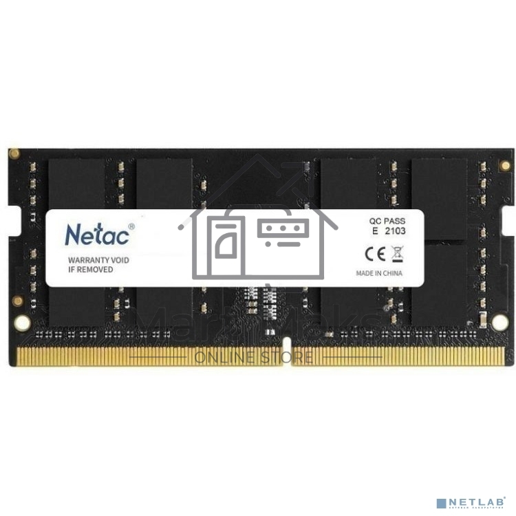 Оперативная память NETAC Basic, DDR4, 16GB (1x16GB), 2666MHz, CL19, SO-DIMM