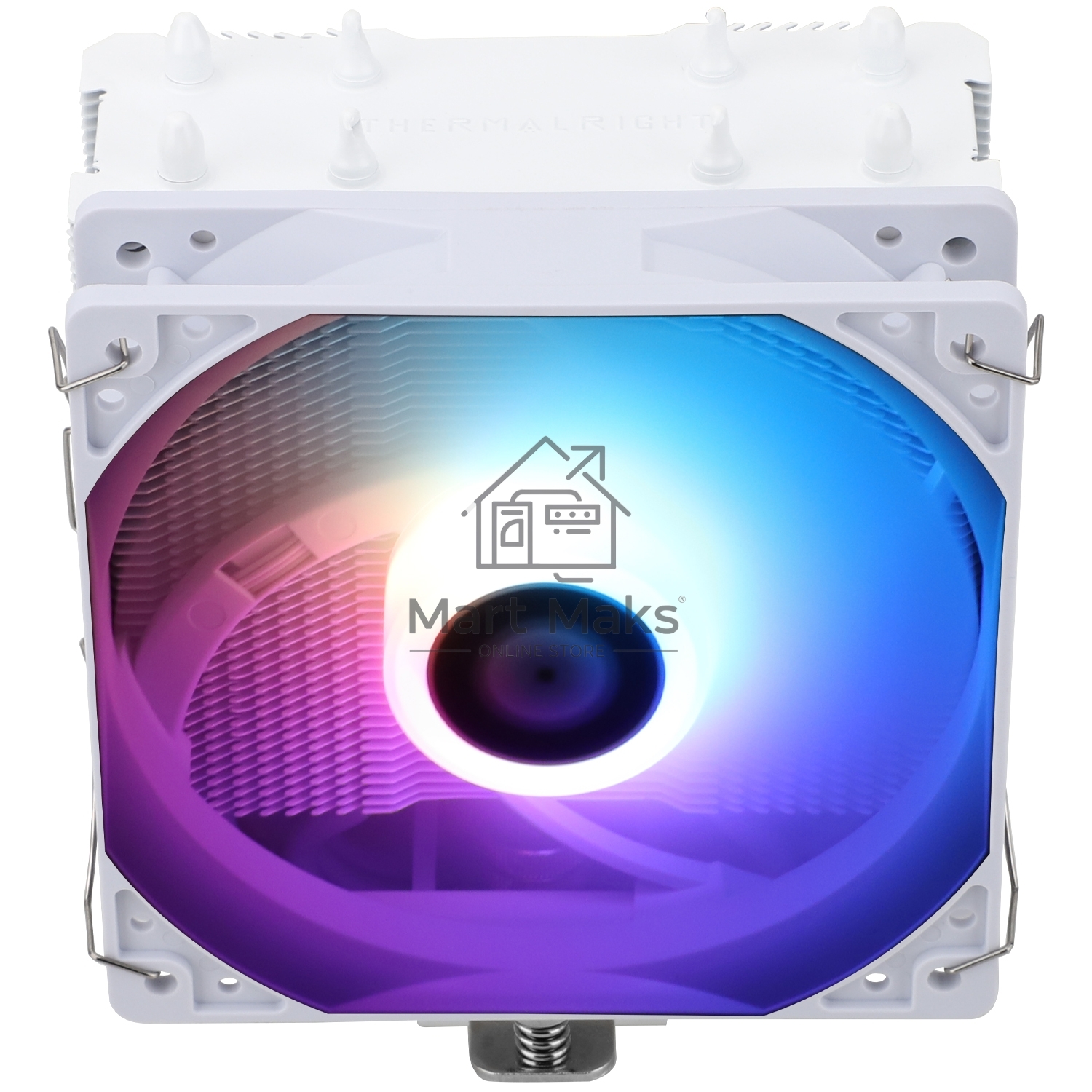 Кулер для процессора Thermalright Assassin X 120 Refined SE белый Argb (4-pin PWM, 148mm, Ni/Cu, 4x6mm, ARGB, 1x120mm, 66.17CFM, 25.6dBA, 1550RPM, S: 1200, 1700, 1851, 115X, AM4, AM5, white)