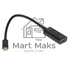 Переходник miniDisplayPort -> HDMI, Cablexpert A-mDPM-HDMIF4K-01, 4K, 20M/19F, кабель 15 см, черный, пакет