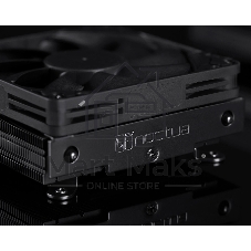 Кулер для процессора/ CPU Cooler Noctua NH-L9i-17xx chromax.black (59W, 4-pin PWM, 37mm, Al/Cu, 2x6mm, 1x92x92x14mm, 33.84CFM, 23.6dBA, 2500RPM, S: 1851/1700, Black)