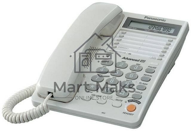 Телефон проводной Panasonic KX-TS2365RUW белый 16-зн ЖКД, однокноп.набор 20 ном., автодозвон, спикерфон