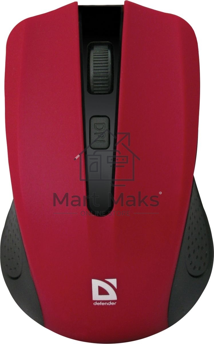 Мышь беспроводная Defender Accura MM-935 красный, 1600 dpi, радиоканал, USB, кнопки - 4