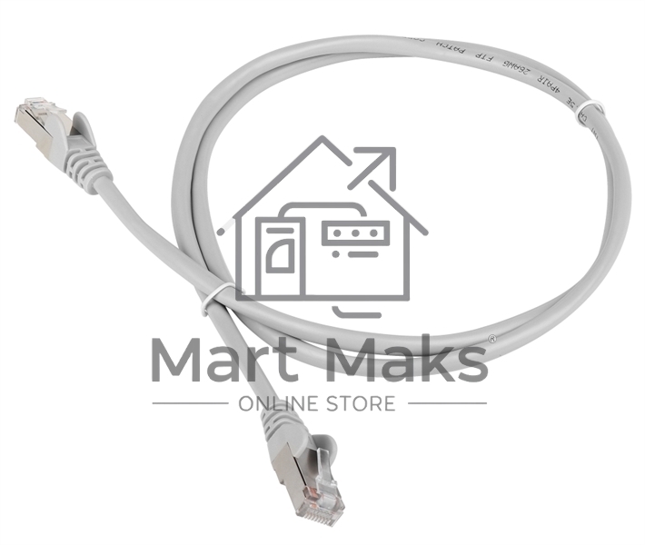 Патч-корд TWT FTP cat.6, с заливными колпачками, 7.0 м, серый