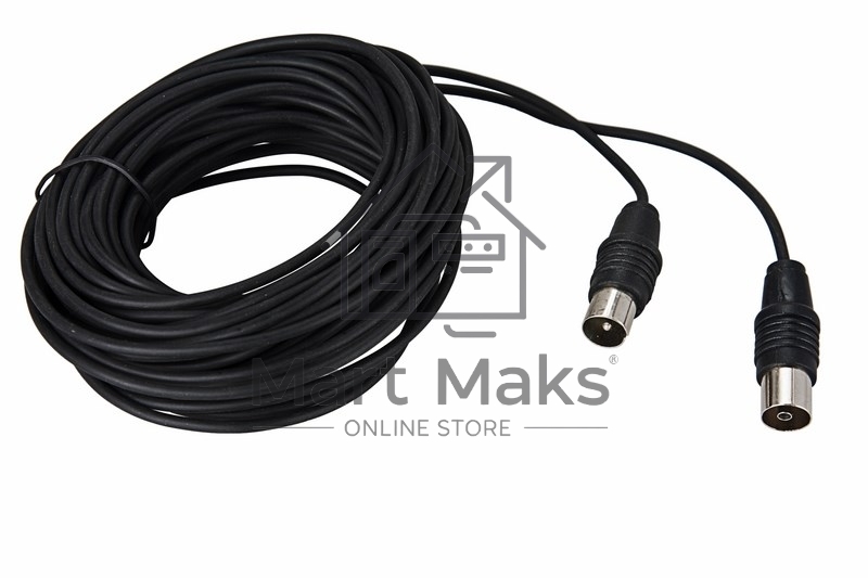 ВЧ кабель Rexant, ТВ гнездо - ТВ штекер, длина 3 метра, чeрный