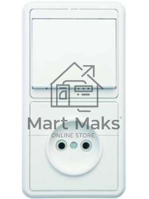 Блок БКВР-037 Бэлла (1-кл. выкл. + розетка) Кунцево 5815