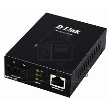 Медиаконвертер D-Link DMC-G10SC/A1A с 1 портом 100/1000Base-T и 1 портом 1000Base-LX с разъемом SC для одномодового оптического кабеля (до 10 км)