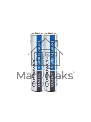 Батарейка GoPower LR03 AAA Shrink 2 Alkaline 1.5V (2/40/800) коробка (40 шт.)