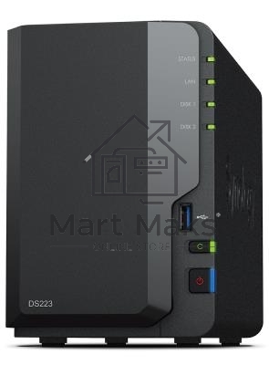 СХД настольное исполнение SYNOLOGY 2BAY NO HDD DS223