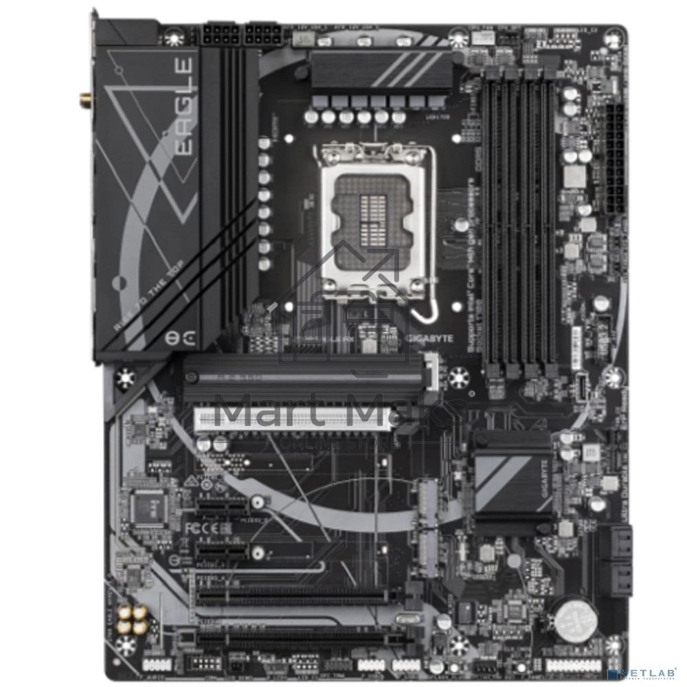 Материнская плата Gigabyte Z790 EAGLE AX, LGA 1700, Intel Z790, 4xDDR5, 4xSATA, 3xM.2, 1xPCIe 3.0 x1, 1xPCIe 4.0 x4, 1xPCIe 5.0 x16, 1xHDMI, 1xDP, 1x 2.5Gb LAN, 2xUSB-A 2.0, 4xUSB-A 3.2 Gen 1, 1xUSB 3.2 Gen 2, 7.1, ATX