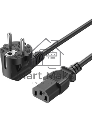 Кабель питания Vention C5, угловая вилка - 1.8м. Чёрный