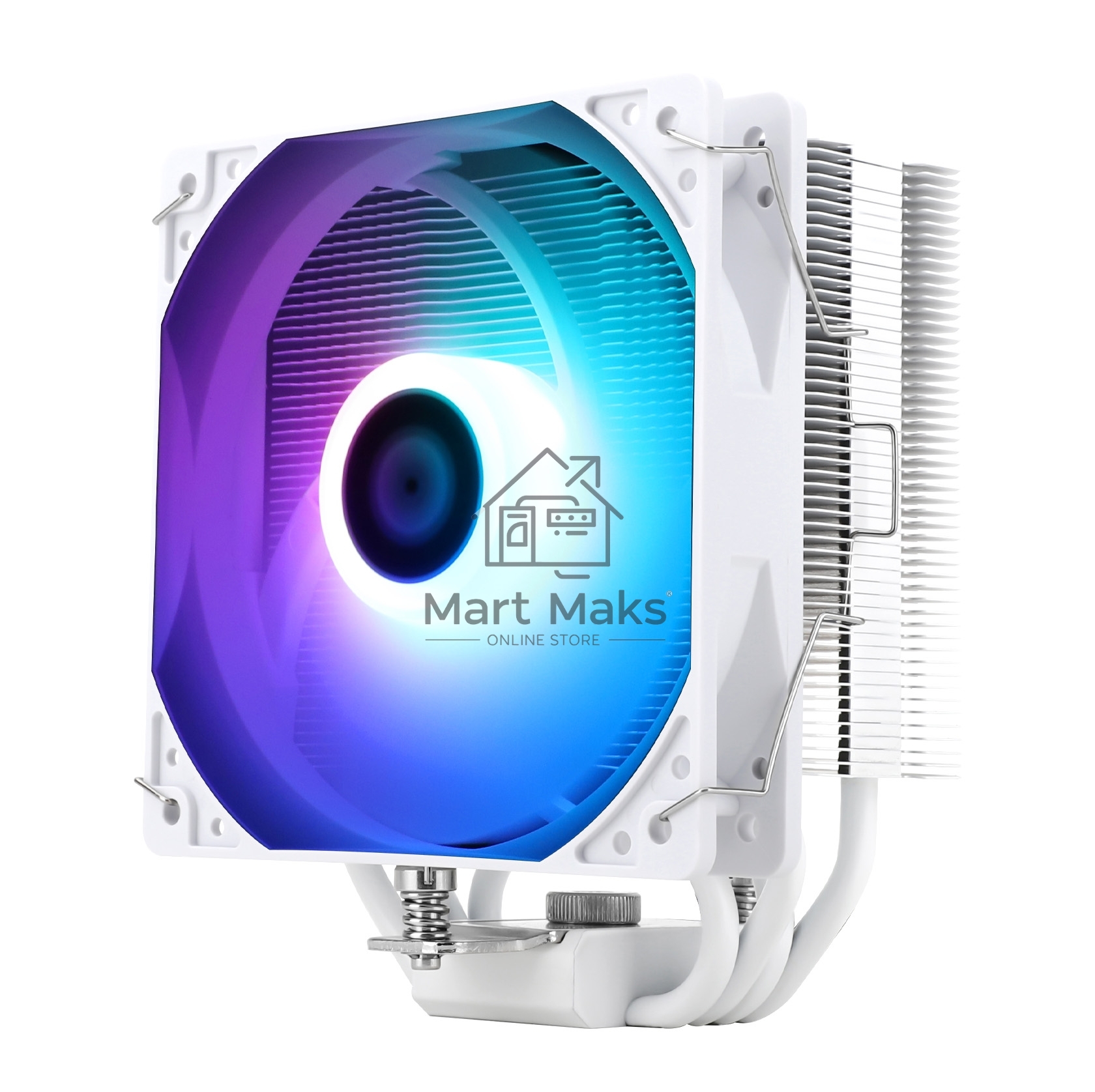 Кулер для процессора Thermalright Assassin X 120 Refined SE белый Argb (4-pin PWM, 148mm, Ni/Cu, 4x6mm, ARGB, 1x120mm, 66.17CFM, 25.6dBA, 1550RPM, S: 1200, 1700, 1851, 115X, AM4, AM5, white)