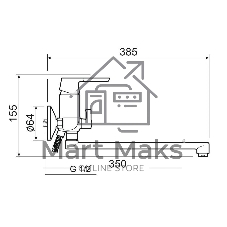 SL123-006E Смеситель для ванны, Ø35