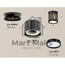 Светильник Ambrella Light XS8115010 DCH/PBK черный хром/черный полированный GX53 (N8902, C8115, N8113)