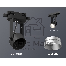 Светильник Ambrella light XT6602043 PBK/MCH черный полированный/хром матовый MR16 GU10 (C6602, N6133)