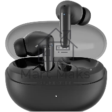 Наушники TWS Tecno Buds 4 черный, внутриканальные, Bluetooth, до 6 ч