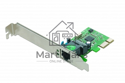 Сетевой адаптер Ethernet Gembird NIC-GX1 1000/100/10, PCI-express, чипсет RTL8111C