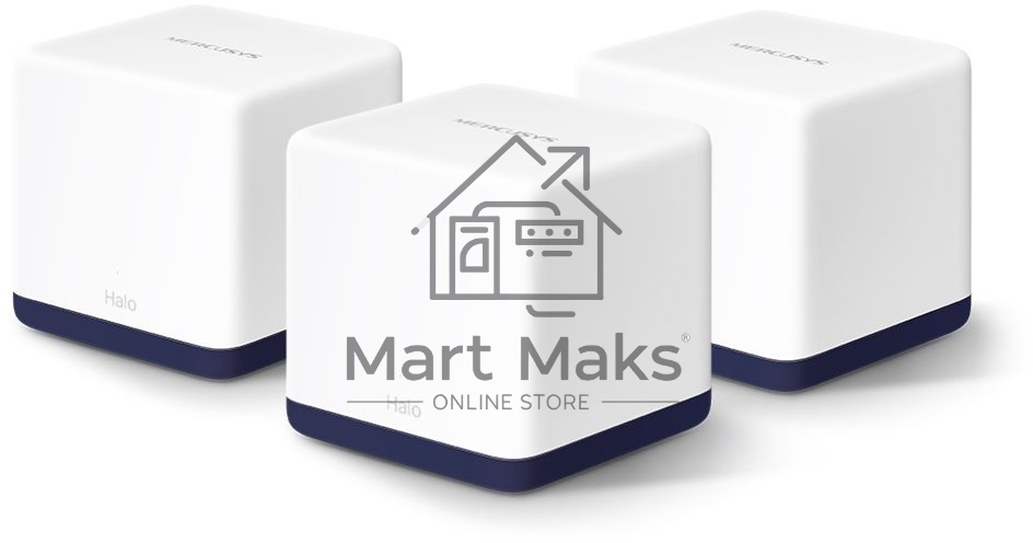 Система Mercusys MESH AC1900 Whole Home Mesh Wi-Fi System, 3× Internal Antennas, 3×GB ports (WAN/LAN) (3-pack)