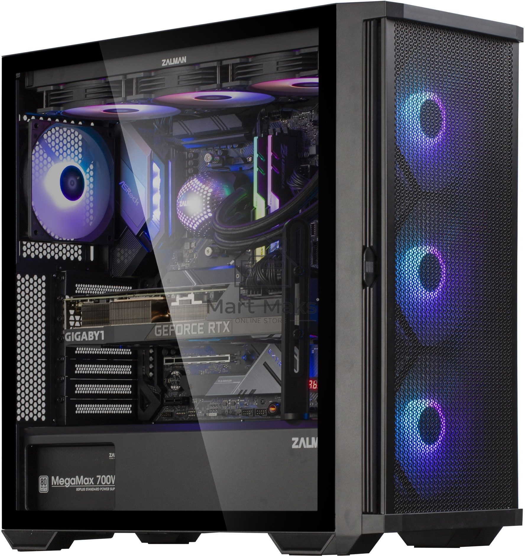 Компьютерный корпус ZALMAN Z10 PLUS, ATX, BLACK, WINDOW, 2x3.5