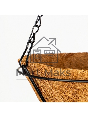 Кашпо подвесное Palisad с вкладышем из коковиты, конус, диаметр 25 см